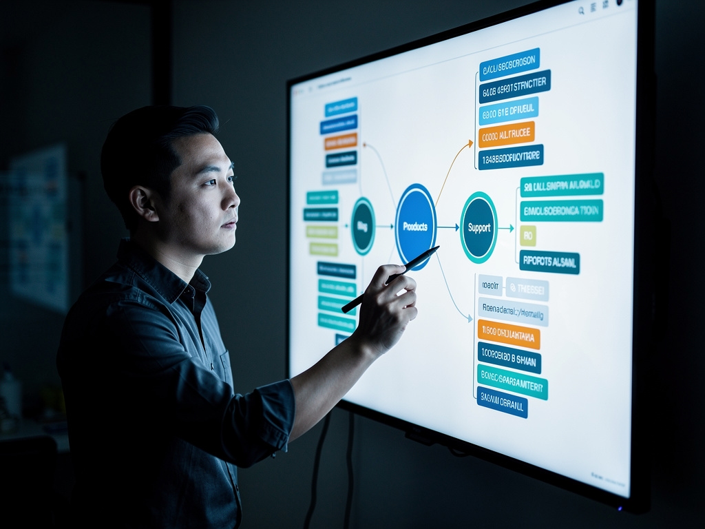 Estrategia de enlazado interno en pizarra digital